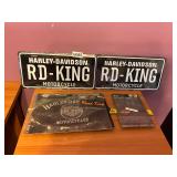 Rd King license plates Harley Davidson patches