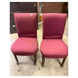 2- nice rolling maroon sitting chairs