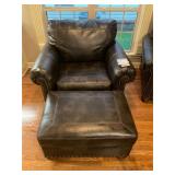 Ashley Leather Chair and Matching Ottoman