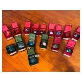 16- hand painted Christmas ornaments