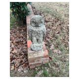 Concrete owl statue see ear