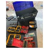 Kobalt tool box, drill bits, screwdriver bits
