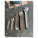 5- assorted crescent wrenches.
