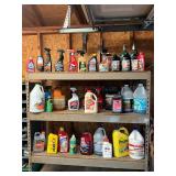 Cleaners, oils, all shelf contents