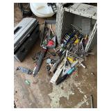 Large tote of assorted Allen, wrenches and tools