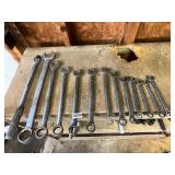 13- Napa breakover and sae combination wrenches
