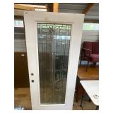 Wood and glass door - see bottom