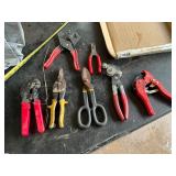 7- assorted snips cutters