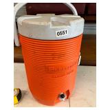 Rubbermaid orange cooler