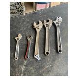 5- assorted crescent wrenches.