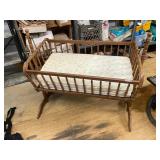 Vintage Jenny Lind Hanging Swinging Craddle - Back
