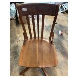 Antique wood office chair - needs rung in back