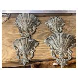 4 Cast Iron Wall Pockets