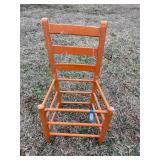 Orange wooden chair