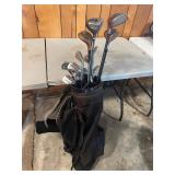 Assorted golf, clubs and bag
