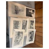 7- London scene drawings