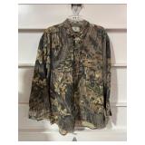 Large camo button up