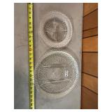 2- crystal platter divided plates