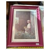 Framed girl with flowers