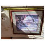 Framed eagles picture