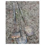 3- round shovels