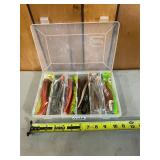 Plano box with fishing worms