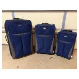 3 piece luggage set- blue