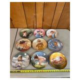 9- assorted collector plates