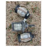 3 glass light covers