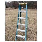 Blue Werner 6 ft fiberglass ladder