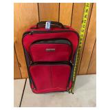 Protocol, red, rolling luggage suitcase