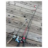 3- fishing rod and reel combos