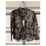 Size medium, real tree, camo button up shirt