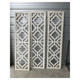 3- wooden decorative panels 18 x 70