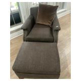 Nice gray chair and ottoman