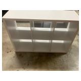 White cubicle book shelf vertical or horizontal