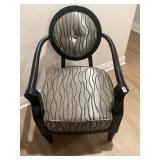 Black and Gray zebra chair