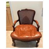 Orange leather seat chair