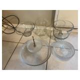 Glass serving trays & bowls