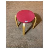 Round red stool/table