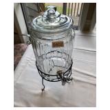 1gal glass drink dispenser & stand