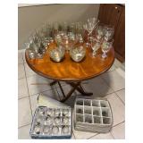 Spode Christmas Tree dishes - clear/gold rim - all