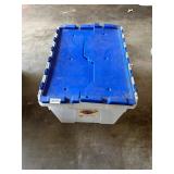 Blue flip top tote