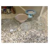 Cake plates and pedestals - all