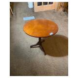 Wooden oval table