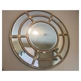 Large round mirror