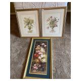 3 floral pictures