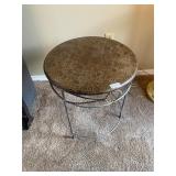 Leather top table