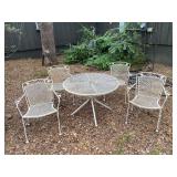 Metal outdoor table & 4 chairs