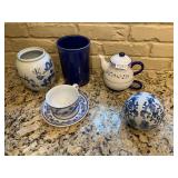 Blue & white kitchen items/decor